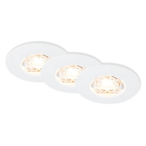 Kruhová - BRI 7606036 3ks sada LED vestavné svítidlo, 6,5 cm, 3,6W, 350lm, bílé - BRILONER - foto 1