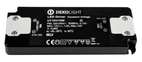 Stabilizované napětí - IMPR 862231 Deko-Light LED-napájení FLAT, CV, UT12V/12W konstantní napětí 0-1000 mA IP20 12V DC 12,00 W