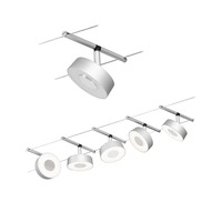 Sady - P 94475 LED lankový systém Circle základní sada 5x5W 3000K 230/12V matný chrom/chrom - PAULMANN
