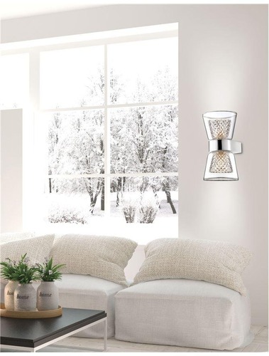 Dekorativní - NV 1300301312 Nástěnné svítidlo BOCCALE chromovaný hliník čiré sklo G9 2x5W IP20 vč. žárovky - NOVA LUCE - foto 1