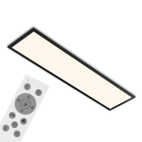 Hranatá - BRILO 7054-015 CCT svítidlo LED panel, 100 cm, 24 W, 2400 lm, černá - BRILO - foto 1