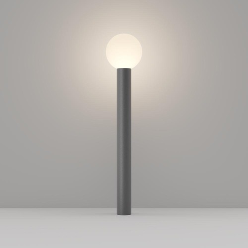 Sloupková - M O598FL-01GR Venkovní sloupkové svítidlo Bold E27 60W šedý hliník opálové sklo IP54  - MAYTONI - foto 1