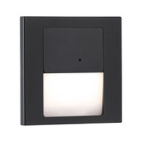 Zapuštěná - P 80004 LED vestavné svítidlo do zdi Tsaro hranaté 80x36mm 1W 230V 2700K černá mat čidlo - PAULMANN