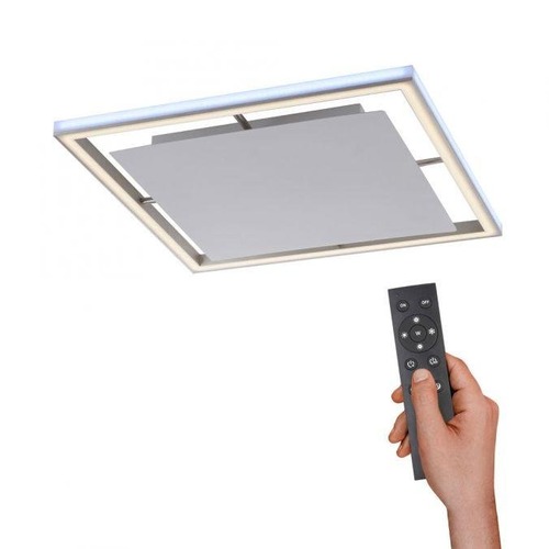 Hranatá - PN 6250-95 HELIX LED stropní svítidlo, barva hliník, dálkový ovladač, RGB, CCT, paměť 2700-5000K - PAUL NEUHAUS - foto 1