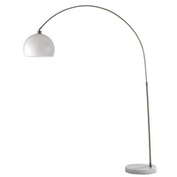 Stojací lampy - FAN I-PLAZA/PT BCO Stojací lampa Piantana Plaza, bílá, 1 x E27, 152 x 200 cm - FANEUROPE