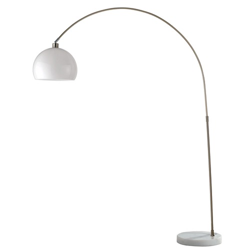 Stojací lampy - FAN I-PLAZA/PT BCO Stojací lampa Piantana Plaza, bílá, 1 x E27, 152 x 200 cm - FANEUROPE - foto 1
