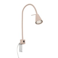 Bodová - BRI 2080011 Tuso Bett lampa na čtení - 4,7W, 400lm, LED, vypínač, nastavitelná, béžová - BRILONER