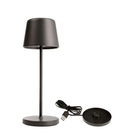 Na stůl - IMPR 620209 Deko-Light nabíjecí svítidlo - sada Canis Mini šedá + nabíjecí základna