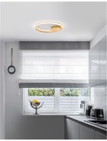Kruhová - NV 9348071 Stropní svítidlo FULINE plátkové zlato hliník a akryl LED 32W 230V 3000K IP20 stmívatelné - NOVA LUCE