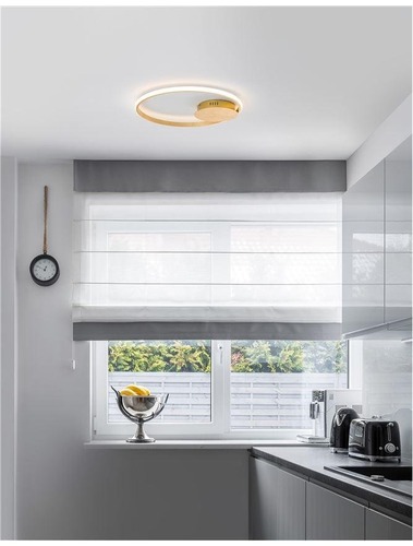 Kruhová - NV 9348071 Stropní svítidlo FULINE plátkové zlato hliník a akryl LED 32W 230V 3000K IP20 stmívatelné - NOVA LUCE - foto 1