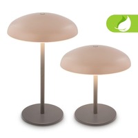 Stolní lampy dekorační - BRILO 7573011 Caxa stolní lampa - 2,8W, 300lm, bezdrátová, IP44, LED, stmívatelná, dotykový vypínač, béžová/antracit - BRILO