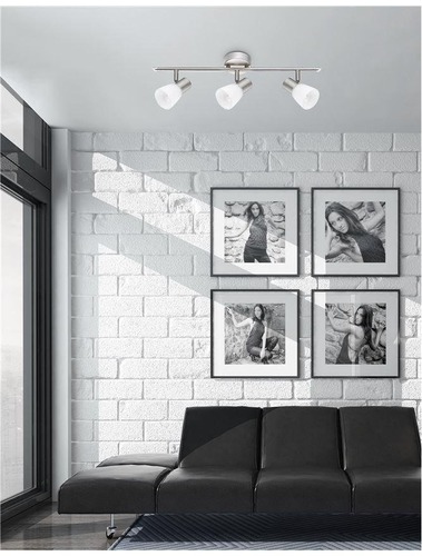 Bodová - NV 667003 Bodové svítidlo PUBLICO opálové sklo nikl satén kov E14 3x5W IP20 bez žárovky - NOVA LUCE - foto 1