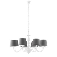 Dekorativní - FAN I-FAVOLA/8 Závěsné svítidlo Favola, bílé/šedé, 8 x E14, 79,3 x 122,5 cm - FANEUROPE