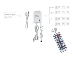 Ovladače a stmívače pro jednobarevné LED pásky - P 70461 Kontroler s dálkovým ovládáním YourLED (stmívání/vypínání) bílý - PAULMANN