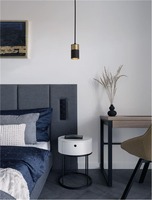 Válec - NV 9911524 Závěsné svítidlo POGNO černá a zlatý hliník GU10 1x10W IP20 220-240V bez žárovky - NOVA LUCE