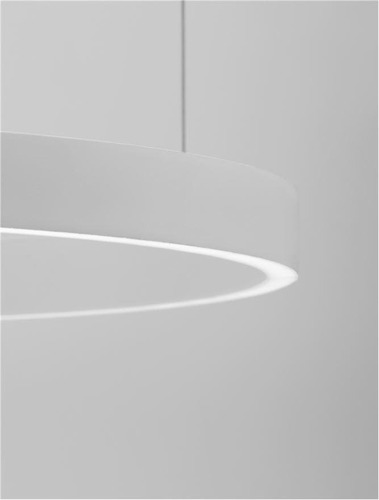 Kruhová - NV 9345663 Závěsné svítidlo ELOWEN bílý hliník a silikon LED 80W 3000K stmívatelné - NOVA LUCE - foto 1