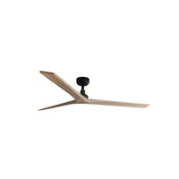 Ventilátory - FARO 34282 KLIM L stropní ventilátor, černá/světlý dub DC - FARO