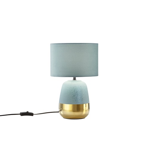 Stolní lampy dekorační - FAN I-SIOUX-L-BO Stolní lampa LUME SIOUX zelená Pavone/zlatá, 1xE27, 22 x 22 x 45 cm - FANEUROPE - foto 1