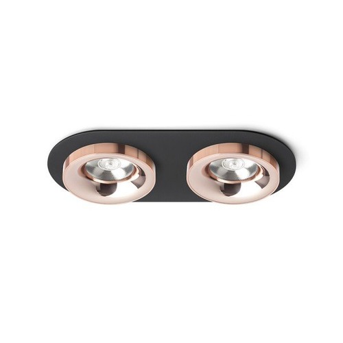 Hranatá - RED R13243 SHARM R II zápustná černá měď/měď 230V LED 2x10W 24° 3000K - RED - DESIGN RENDL - foto 1