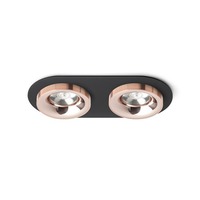 Hranatá - RED R13243 SHARM R II zápustná černá měď/měď 230V LED 2x10W 24° 3000K - RED - DESIGN RENDL