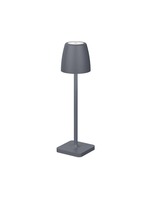 Na baterie - NV 9223413 Venkovní stolní lampa COLT tmavě šedý litý hliník a akryl LED 2W 3000K IP54 62st. 5V DC vypínač na těle USB kabel stmívatelné - NOVA LUCE