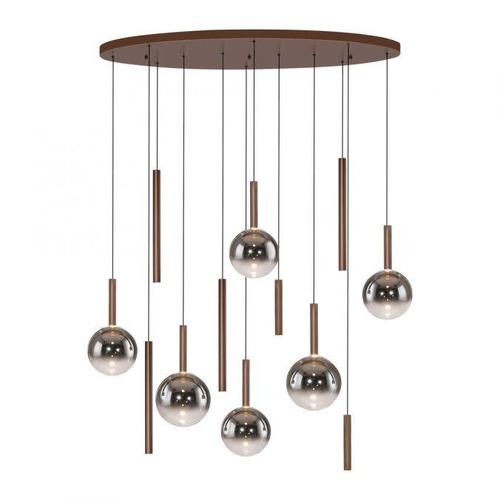 Vícečetná - PN 2288-23 LED závěsné svítidlo BOWL, hnědé, stmívatelné vypínačem, SimplyDim, 2700K - PAUL NEUHAUS - foto 1
