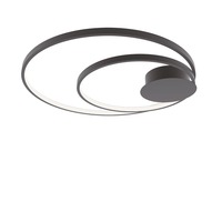 Kruhová - FAN LED-DIEM-PL-NER Stropní LED svítidlo DIEM černá, 40 W, 5440 lm, CCT, 20 x 61,5 cm - FANEUROPE