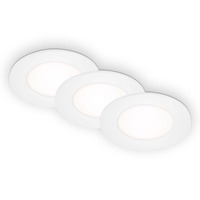 Kruhová - BRI 7057436 3ks sada LED vestavné svítidlo, pr. 8,6 cm, 3 W, 350 lm, bílé (starý kód: BRI 7057-436) - BRILONER