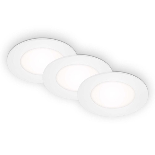 Kruhová - BRI 7057436 3ks sada LED vestavné svítidlo, pr. 8,6 cm, 3 W, 350 lm, bílé (starý kód: BRI 7057-436) - BRILONER - foto 1