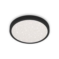 Kruhová - BRILO 3071-015 LED stropní svítidlo hvězdné nebe, pr. 38 cm, 24 W, 3000 lm, černá - BRILO