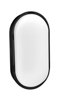 Nástěnná - CEN SMON-162240 SIMPLY LED stropní svítidlo venkovní černé Oval 16W 4000K 1280lm CB IP65  - CENTURY