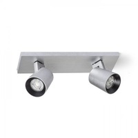 Bodová - RED R12916 KENNY II přisazená česaný hliník/černá 230V GU10 2x35W - RED - DESIGN RENDL