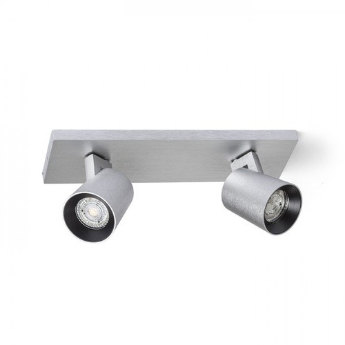 Bodová - RED R12916 KENNY II přisazená česaný hliník/černá 230V GU10 2x35W - RED - DESIGN RENDL - foto 1