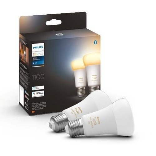SmartHome Paul Neuhaus - PH 8719514291256 Hue Bluetooth LED White Ambiance set 2ks žárovek Philips 8719514291256 E27 A60 8W 1100lm 2200-6500K stmívatelné - PHILIPS (929002468404) - foto 1