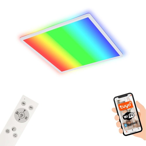 Hranatá - BRILO 7491-016 B smart RGB/W-svítidlo LED panel, 42 cm, 22 W, 2700 lm, bílé - BRILO - foto 1