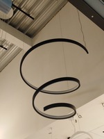 Dekorativní - BPM  SPIRAL 1.250 MM Závěsné svítidlo SPIRAL 125cm průměr černé - BPM