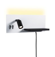 Dekorativní - P 71102 LED nástěnné svítidlo Serra USB C 2700K / 230V 5,5 / 1x2,6W stmívatelné bílá mat/černá mat - PAULMANN