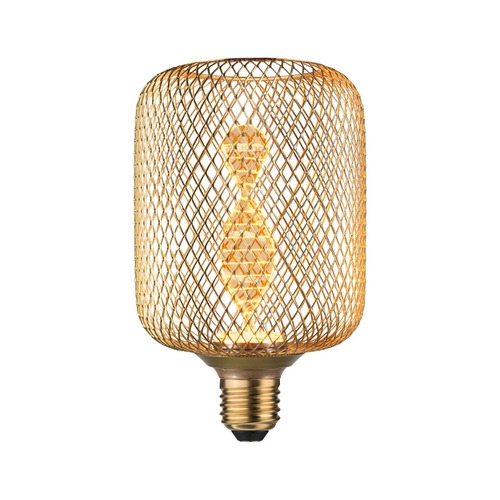 E27 - P 29084 Metallic Glow Standard 230V LED žárovka Zyl E27 Helix 3,5W 1800K mosaz - PAULMANN - foto 1