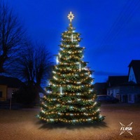 SADY na stromy - DLED TFS2031W LED světelná sada na stromy vysoké 6-8m, teplá bílá s Flash, s padajícím sněhem