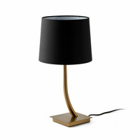Stolní lampy dekorační - FARO 29685-06 REM bronzová/černá stolní lampa - FARO