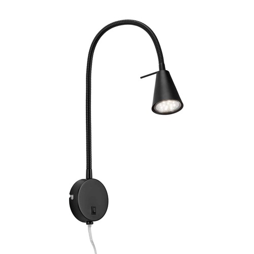 S ramenem - BRI 2082-015 Flexibilní nástěnné svítidlo 45 cm 1xGU10 5W 400lm černá - BRILONER - foto 1