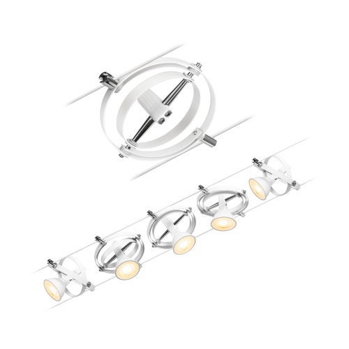 Sady - P 94438 Lankový systém Cardan matný chrom 5 spotů bez zdroje světla max. 10W GU5,3 DC 60VA - PAULMANN - foto 1