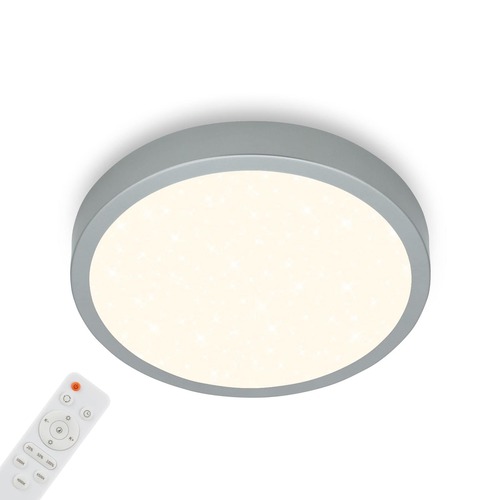 Kruhová - BRILO 3704-014 CCT LED přisazené svítidlo pr. 38 cm, 22 W, 2900 lm, stříbrná - BRILO - foto 1