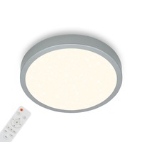 Kruhová - BRILO 3704-014 CCT LED přisazené svítidlo pr. 38 cm, 22 W, 2900 lm, stříbrná - BRILO