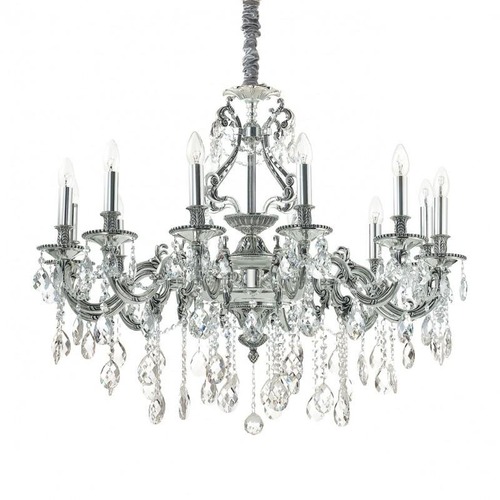 Dekorativní - ILUX 164953 Závěsné svítidlo Ideal Lux Gioconda SP12 argento 164953 stříbrné 90cm - IDEALLUX - foto 1