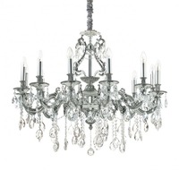 Dekorativní - ILUX 164953 Závěsné svítidlo Ideal Lux Gioconda SP12 argento 164953 stříbrné 90cm - IDEALLUX