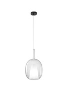 Koule - FAN I-PIREX-S44-TR Závěsné svítidlo Pirex (průhledné sklo) objímka E27, 25x200 cm bez rozety - FANEUROPE