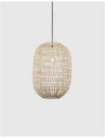 Koule - NV 9586766 Závěsné svítidlo MELODY přírodní ratan černý kabel E27 1x12W IP20 bez žárovky - NOVA LUCE