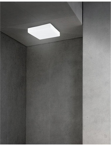 Hranatá - NV 6110041 Stropní svítidlo CUBE IP44 bílé opálové sklo E27 1x12W - NOVA LUCE - foto 1