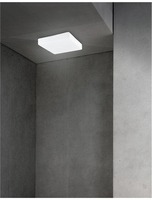Hranatá - NV 6110041 Stropní svítidlo CUBE IP44 bílé opálové sklo E27 1x12W - NOVA LUCE